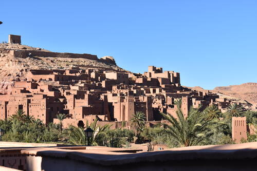 Aït Benhaddou: The Ksar from the front behind the river